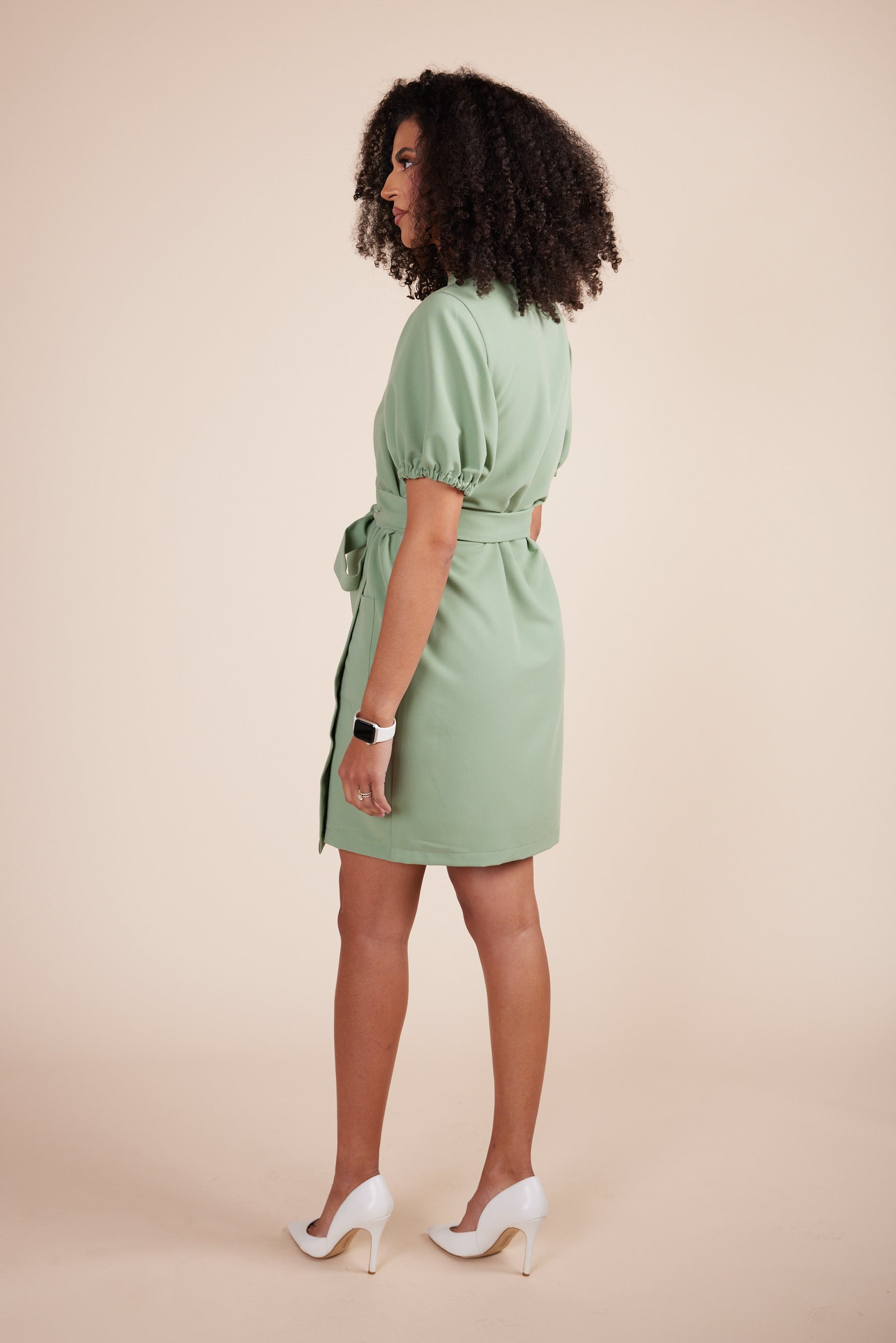 DUES – luxury scrub dress sewn in the USA, featuring a flattering silhouette, breathable stretch fabric, and functional design details for comfort and mobility during long shifts.