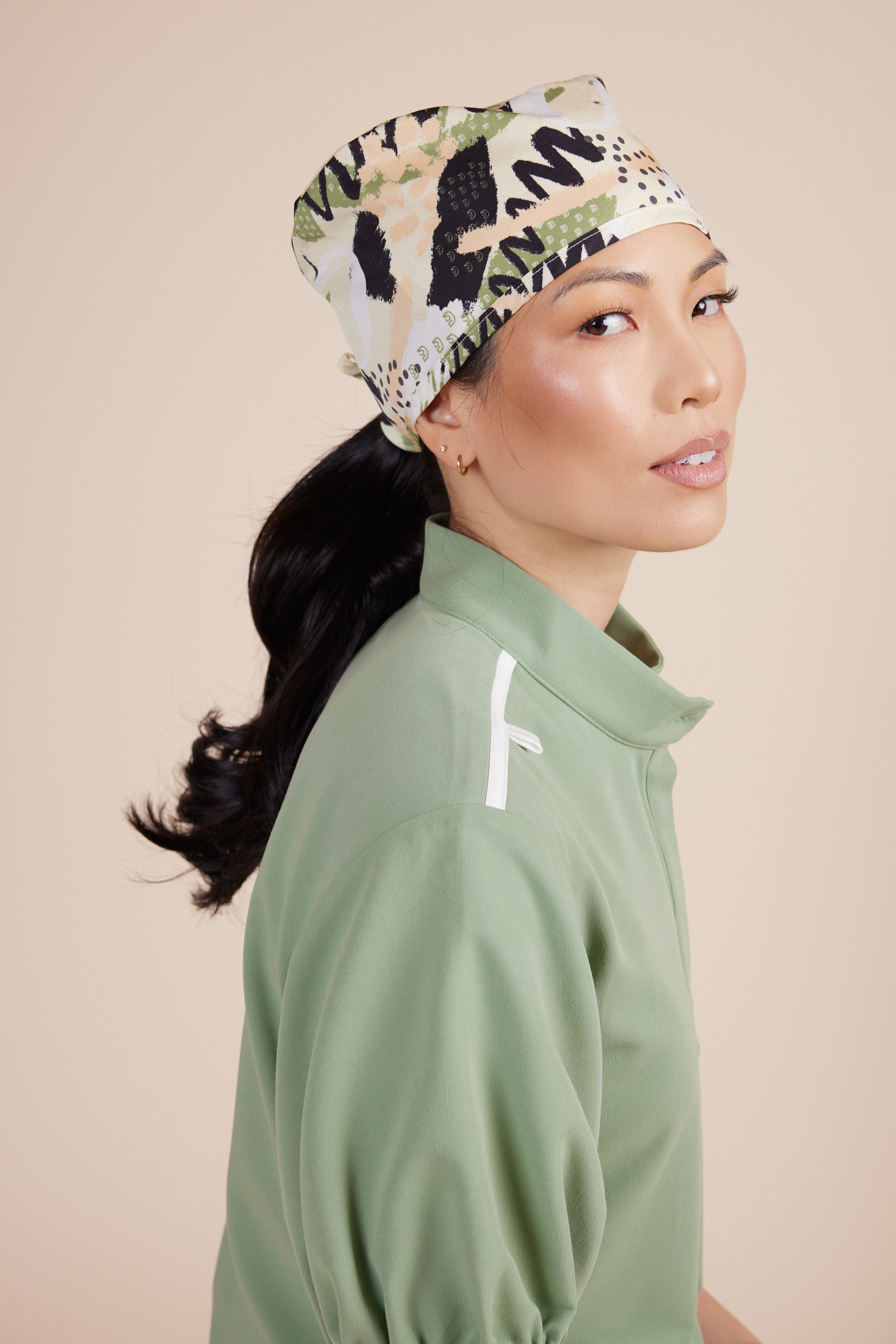Tulle Headwrap by DUES – luxury protective headwrap sewn in the USA, featuring delicate sheer tulle that safeguards hair while adding an elegant, textured finish to any look.